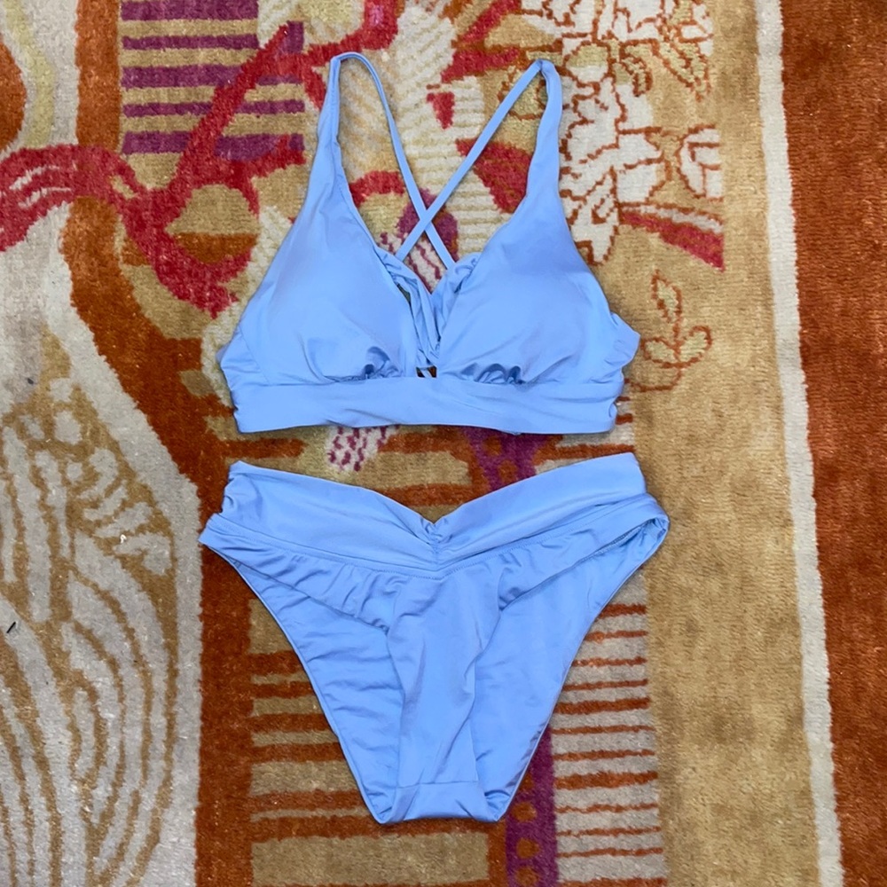 Soluna Swim Convertible Strap Bralette Bikini Top, Matching Bottoms S D Cup NWOT